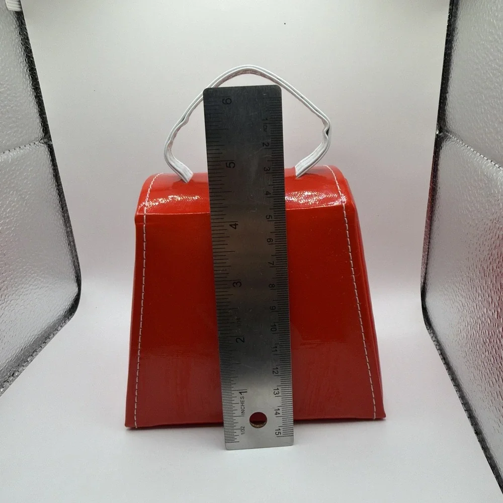 Unused No‎ Tag Faux Red/White Patent Leather Rite Aid Home Purse Jewelry